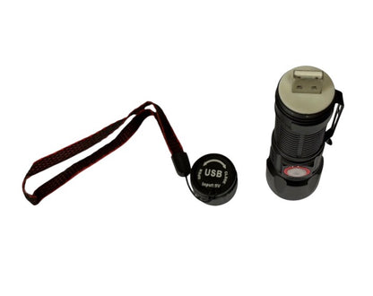 White Laser Mini USB Flashlight W/Clip