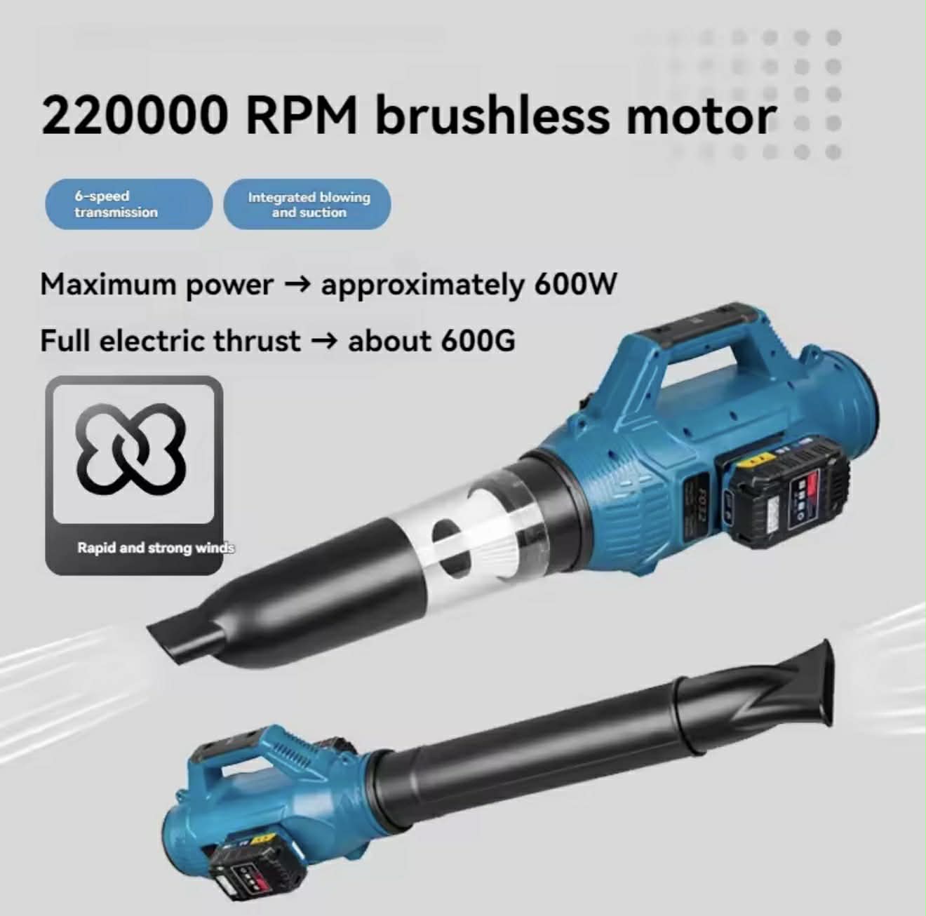 2-in-1 Air Blower + Vacuum Cleaner 2 Battery Slot SKIN ONLY | MAKITA