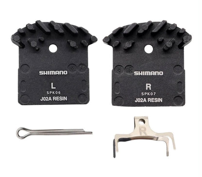 SHIMANO J02A Resin Disc Brake Pads & Spring (W/Fin) | XTR, XT, SLX, ALFINE