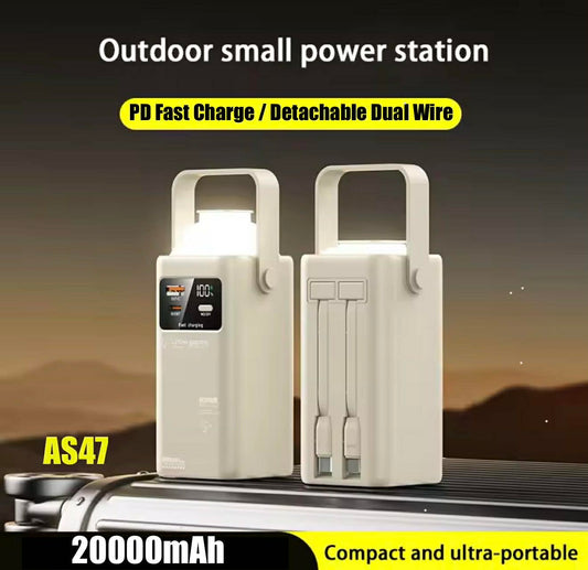 4in1 Power Station 20000mAh PD Fast Charge W/Built-in Cable | AS47