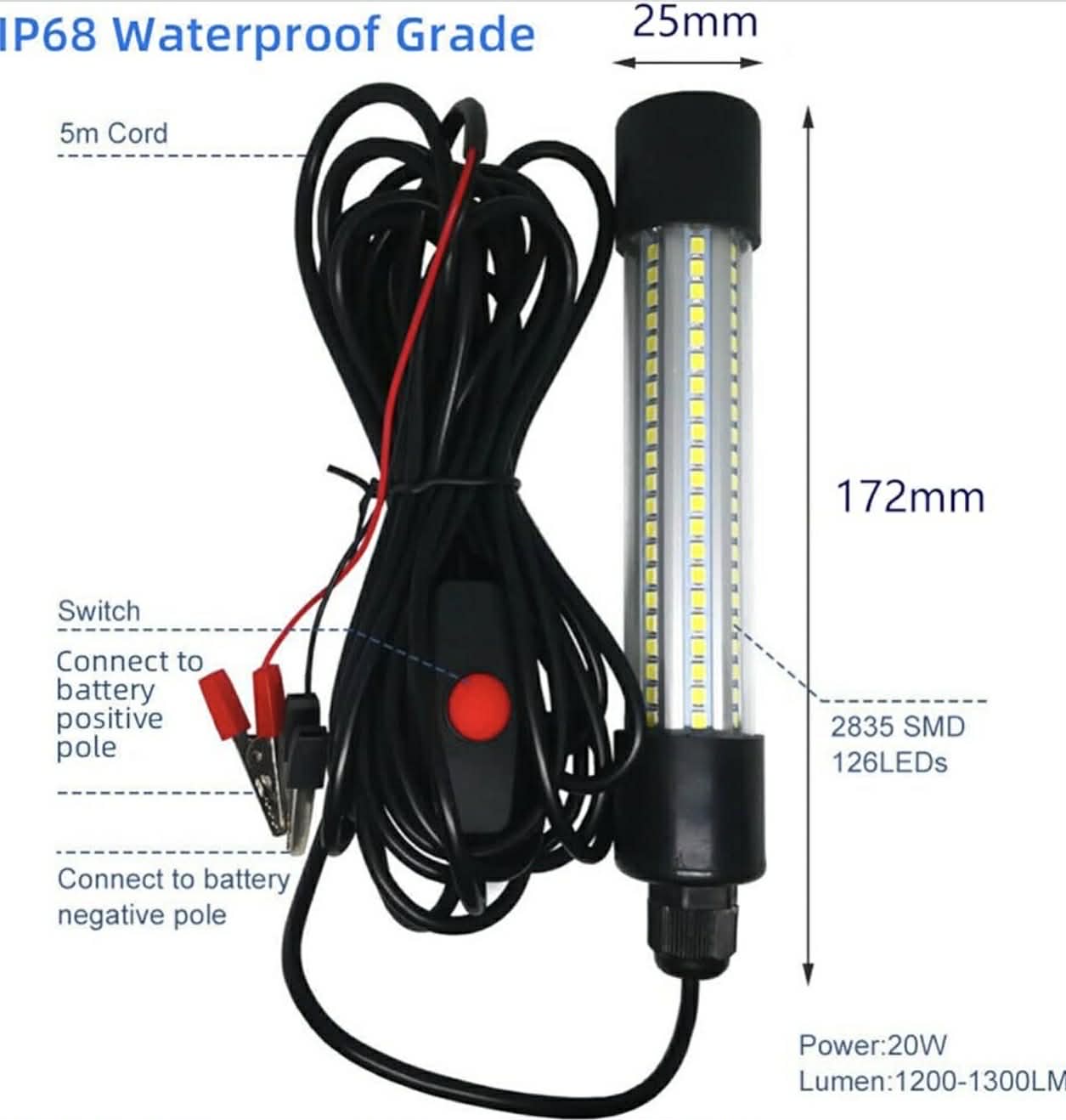 Underwater Submersible 126 LED Green Night Fishing