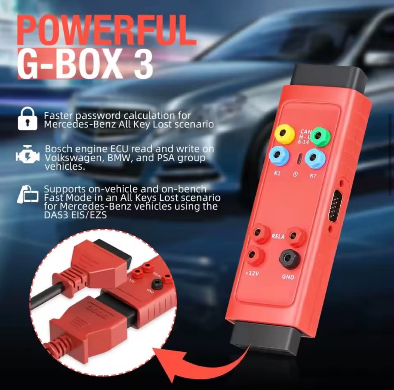 AUTEL G-BOX3 Key Programming Adapter | Benz & BMW