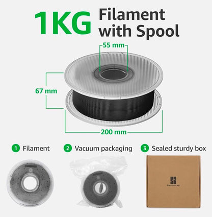 Bambu Lab PETG HF 3D Filament W/Spool | 1KG
