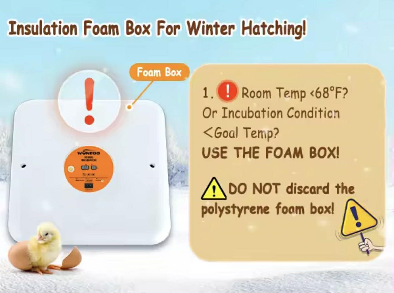 WONEGG 30 EGG Incubator High Hatching Rate Auto Turning