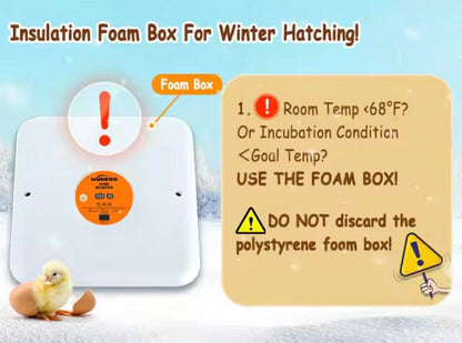 WONEGG 30 EGG Incubator High Hatching Rate Auto Turning