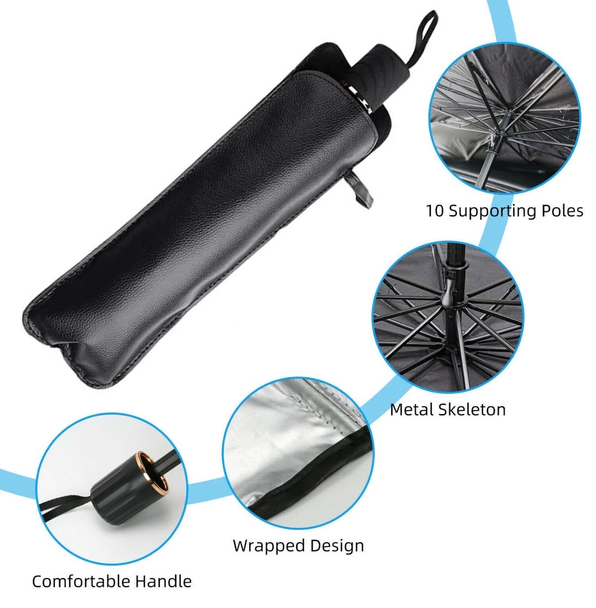 Foldable Car Windshield Sunshade Umbrella