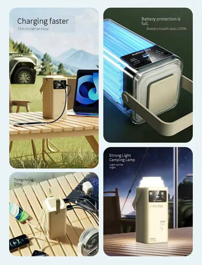 6in1 Power Station 80000mAh PD Fast Charge W/Built-in Cable | AS49