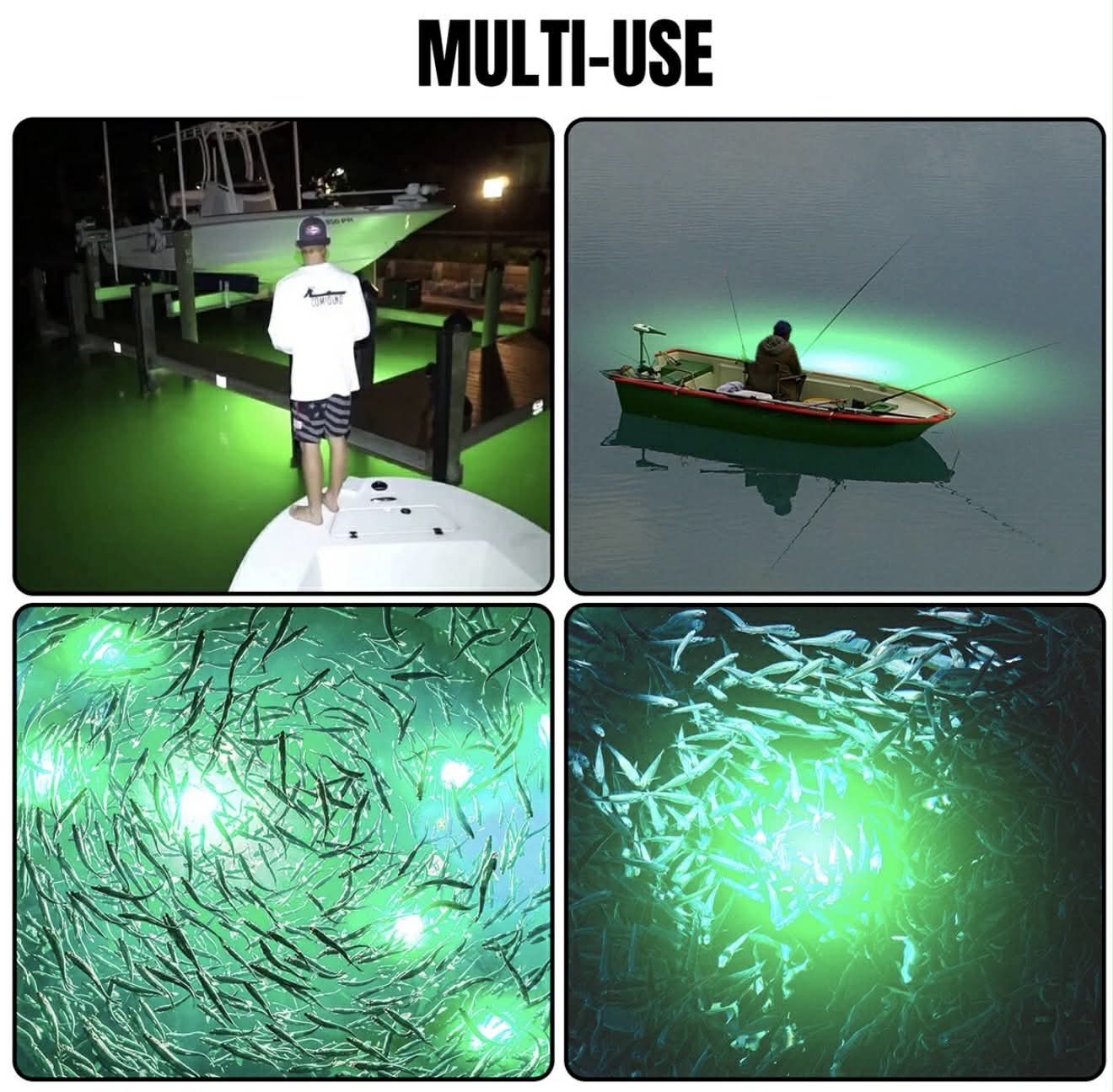 Underwater Submersible 126 LED Green Night Fishing