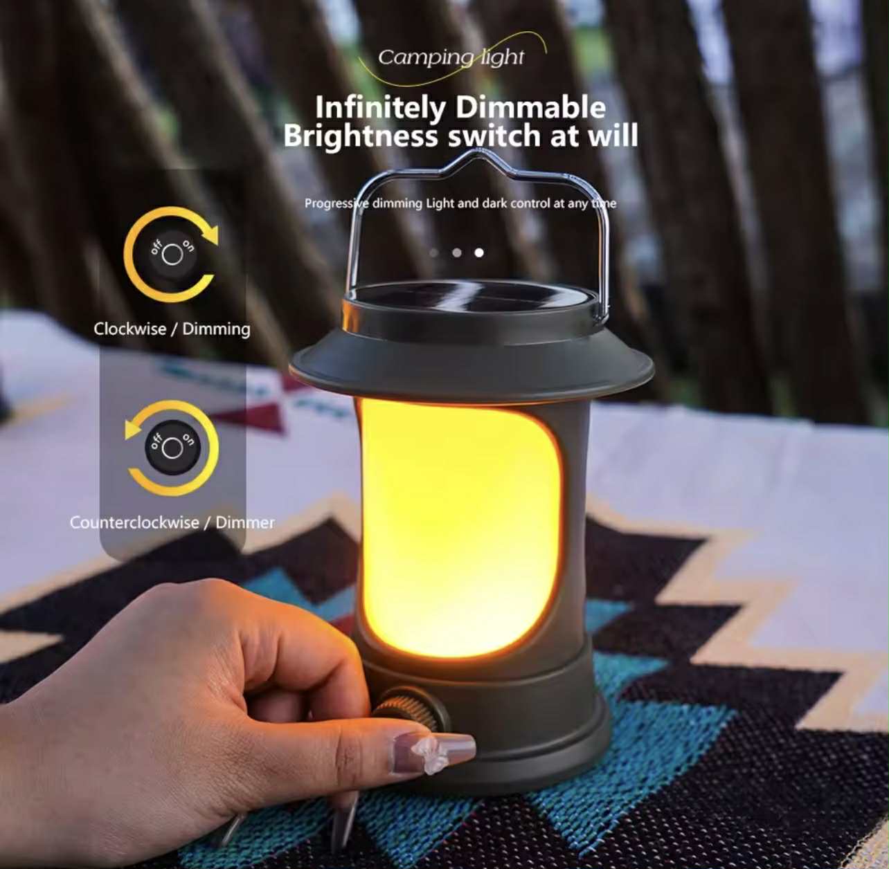 Portable Dual Solar/USB Camping LED Lantern | LY17