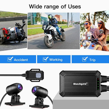 Blueskysea B1M Dual Channel WiFi Motorcycle Dashcam