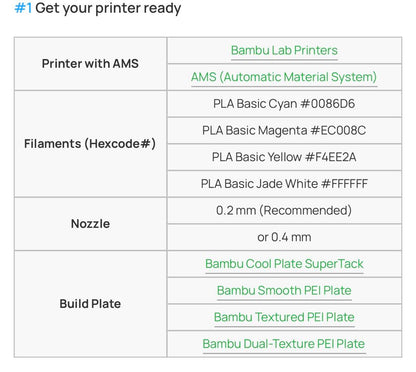 PLA-Basic CMYK Lithophane Filament Bundle
