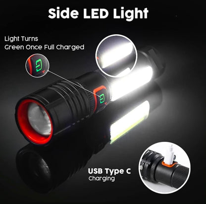 Power Style White Laser + COB Torch | PS-LED+COB-GB