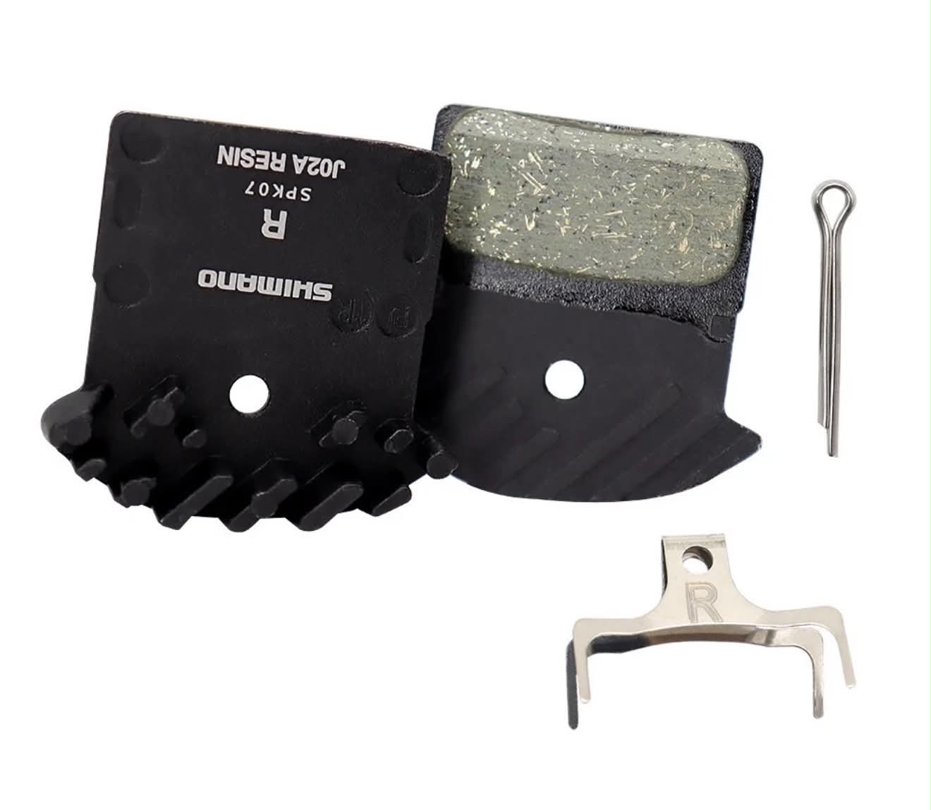 SHIMANO J02A Resin Disc Brake Pads & Spring (W/Fin) | XTR, XT, SLX, ALFINE