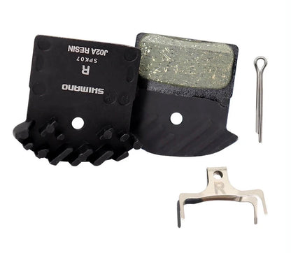 SHIMANO J02A Resin Disc Brake Pads & Spring (W/Fin) | XTR, XT, SLX, ALFINE