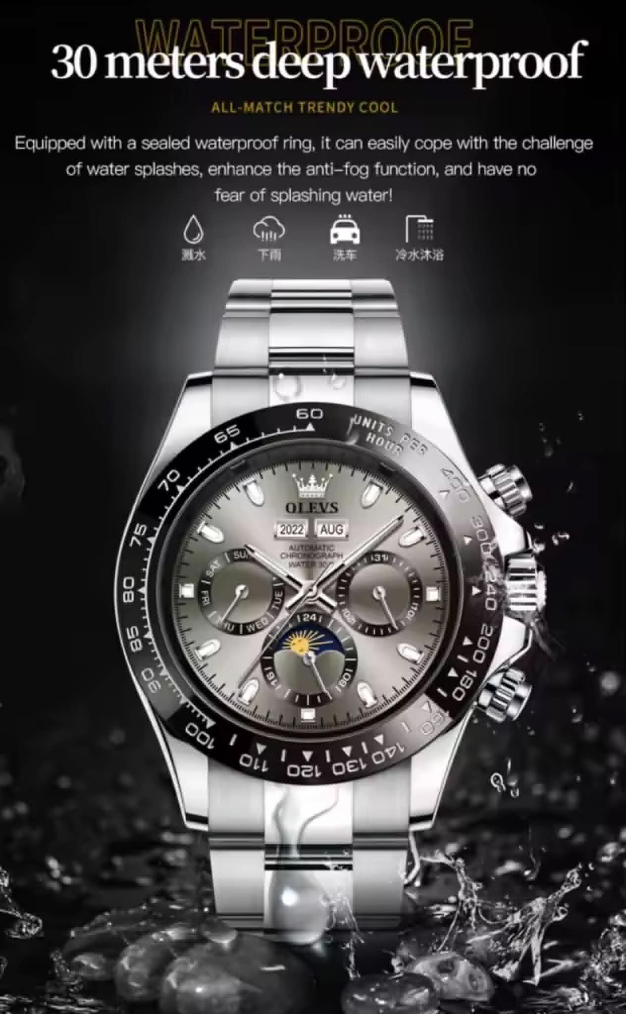 OLEVS 6654 Luxury Automatic Mechanical Watch