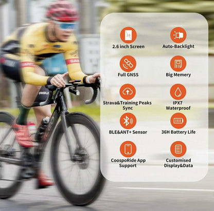 CooSpo GPS Cycling Computer Wireless Bike Speedometer | BC200