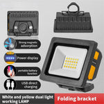 USB Rechargeable LED Flashlight Rotate Bracket Portable Pocket Light Multifunctional COB Work Lamp Mini Keychain LED Light