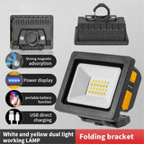 USB Rechargeable LED Flashlight Rotate Bracket Portable Pocket Light Multifunctional COB Work Lamp Mini Keychain LED Light