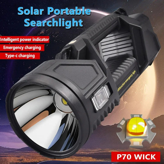 Powerful Torch Handheld LED Searchlight Tactical Lantern USB Rechargeable Camping Lights Outdoor Portable handy Hand Lamp