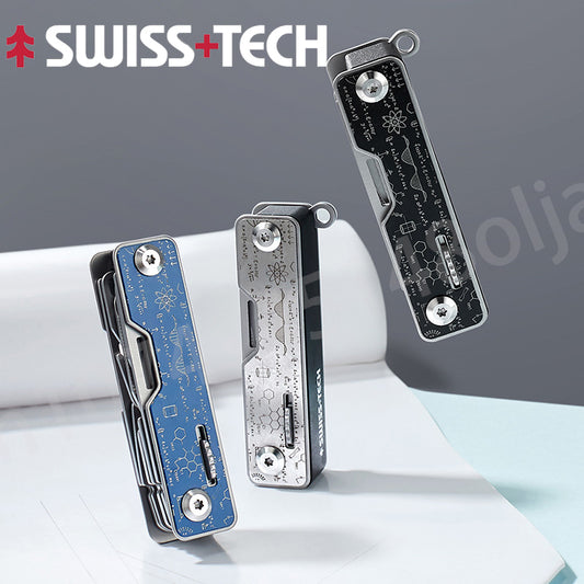 SwissTech 8-in-1 Multi-function Box Opener Scissors Screwdriver Multi-function Combination Tool