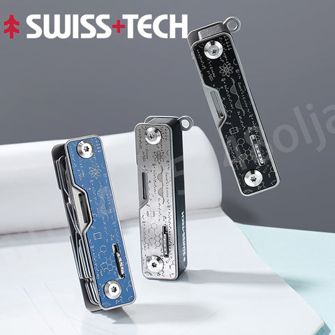 SwissTech 9-in-1 Multi-function Box Opener Scissors Screwdriver Multi-function Combination Tool