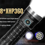 6 LED EDC Flashlights Portable Rechargeable Torch Outdoor IPX65 Waterproof Hiking Camping Emergency Work Light