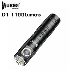 WUBEN D1 Compact Rechargeable Flashlight EDC 1100Lumen 6 Light Modes Waterproof Tactical Torch with Magnetic Tail for Camping