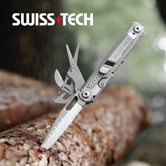 SWISS TECH 11 in 1 Folding Multi Outdoor Pocket Mini Portable Tool
