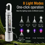Super Bright Mini Keychain Flashlight Built-in 18650 Battery Type-C Rechargeable Torch Wateproof Fishing Camping Lamp