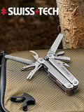 SWISS TECH Folding Multitool Pliers 15 in 1 Stainless Steel Multifunction Tool Ideal for Camping Outdoor Repairing Hiking