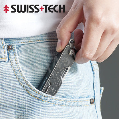 SwissTech 8-in-1 Multi-function Box Opener Scissors Screwdriver Multi-function Combination Tool