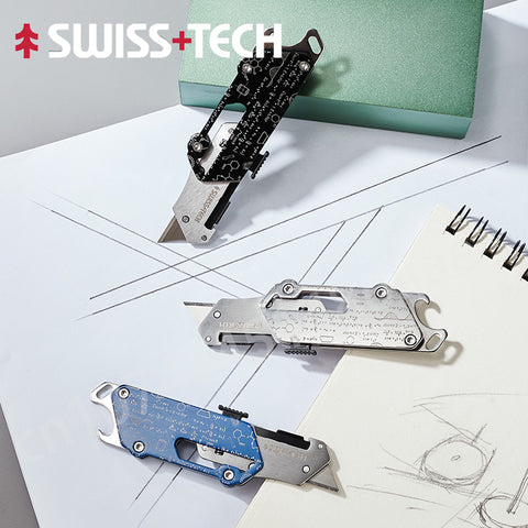 SwissTech Multi-function Art Knife Small Unpacking Express Box Opener Paper Cutting Combination Tool