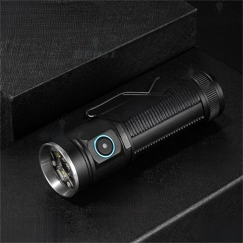 6 LED EDC Flashlights Portable Rechargeable Torch Outdoor IPX65 Waterproof Hiking Camping Emergency Work Light
