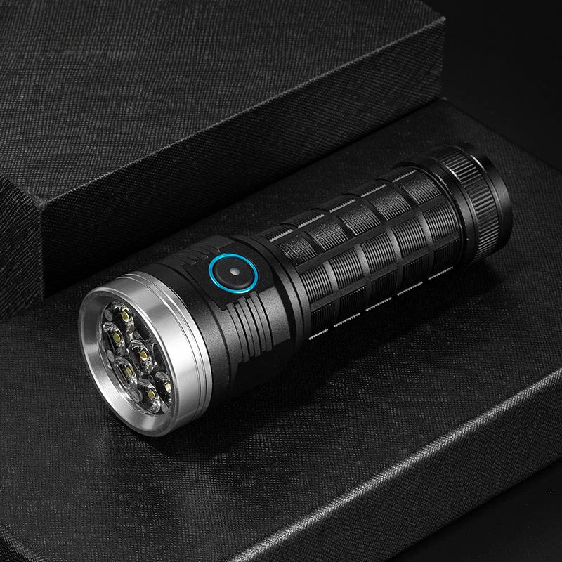 6 LED EDC Flashlights Portable Rechargeable Torch Outdoor IPX65 Waterproof Hiking Camping Emergency Work Light
