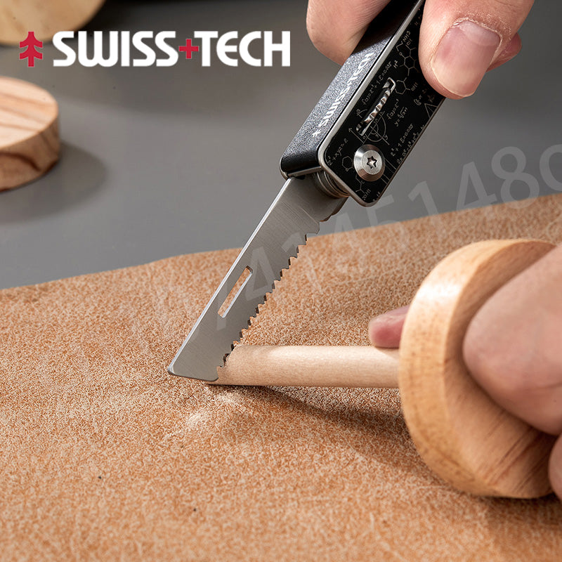 SwissTech 8-in-1 Multi-function Box Opener Scissors Screwdriver Multi-function Combination Tool