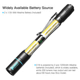WUBEN E19 LED Pen Flashlight High CRI 200Lumen 4 Light Modes Waterproof Penlight Military Grade Medical Mini Torch
