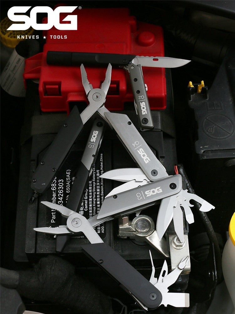 SOG Q1 / Q2 / Q3 / Q4 Pen Scissors Multifunctional Folding Pliers Bottle Opener Outdoor Combination Tool Pliers