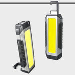 USB Rechargeable COB Work Light LED Flashlight Power Bank 18650 Portable Camping Lamp with Magnet Waterproof Lantern