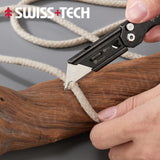 Swiss+Tech Folding Utility Knife Unpacking Express Knife Paper Knife Wallpaper Knife Small Cutting Blade