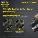 NITECORE TM9K TAC 9800 Lumens Strong Light Tactical Flashlight