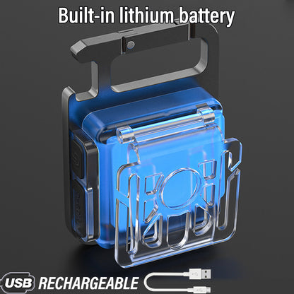 Multifunctional Mini LED Flashlight Key Chain Light Portable Camping Light COB Tent Lamp with Magnetic 11 Lighting Modes