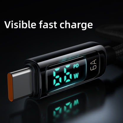 Mcdodo PD 66W USB To Type C 6A Fast Charging Cable For Huawei Xiaomi Samsung VIVO OPPO QC Flash Charge Digital Display Data Cord