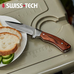 Swiss+Tech Outdoor Camping Picnic Knife High Hardness D2 Steel Knife Equipment