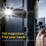 Keychain Light Type-C USB Rechargeable 6 Lighting Modes Magnetic Tail Wide-angle Protable LED Flashlight