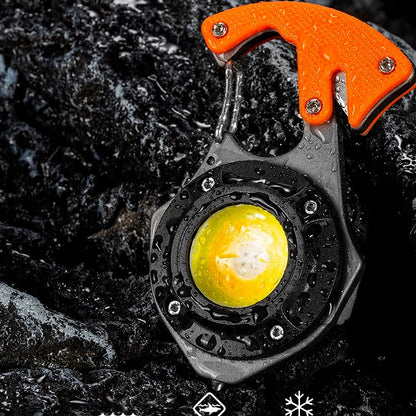 Mutifuction Portable keychain light LED Flashlight COB Emergency Lamp For Cigarette lighter Corkscrew Outdoor Camping Work Light