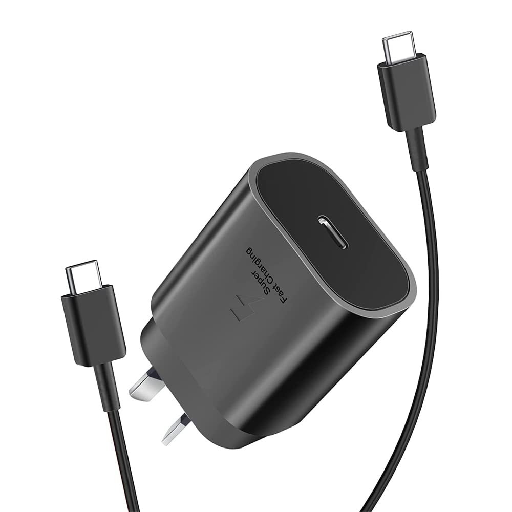 25W Super Fast Charger for Samsung USB C Fast Charger USB C to C Charging Cable