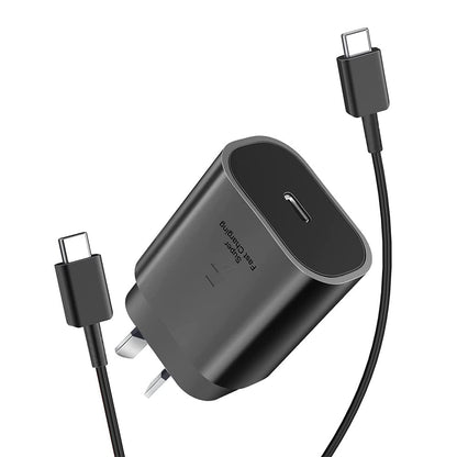 25W Super Fast Charger for Samsung USB C Fast Charger USB C to C Charging Cable