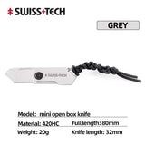 Swiss Tech ST014008 Mini Opening Knife Folding Multi-function Portable Car Keychain Express Outdoor Hunting Camping Gift EDC