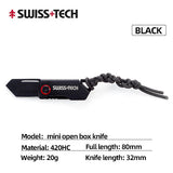 Swiss Tech ST014008 Mini Opening Knife Folding Multi-function Portable Car Keychain Express Outdoor Hunting Camping Gift EDC