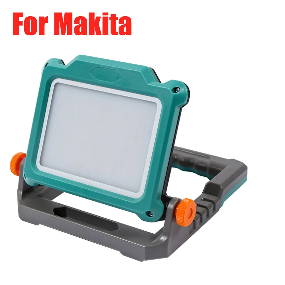 Foldable Cordless LED Work Light For Makita /DeWalt /Milwaukee Floodlight